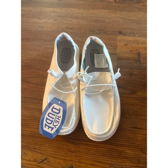 Hey Dude Shoes - Hey Dude Wendy Slip on Sneakers Women Size 8 White Comfort Shoes New with Tag